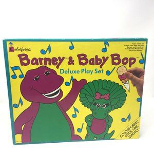 Colorforms Barney & Baby Bop Deluxe Play Set 1990s